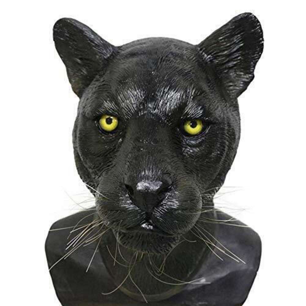 7611 Black Panther Latex Mask Animal Leopard Jaguar Masks Carnival Party